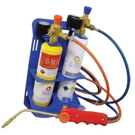 Kit saldobrasatura professionale con riduttori pressione manometri e bombole ossigeno + b-flame modello maxiflame GENERAL GAS