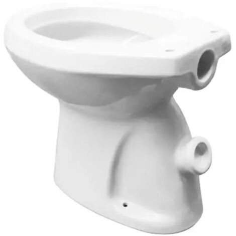 Vaso wc a terra in ceramica bianca a due fori di scarico