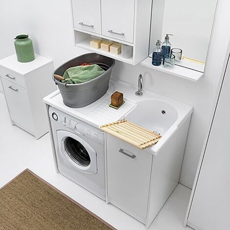 Lavatoio Copri Lavatrice con Vasca Destra Domestica Colavene 106x50x90 - DL1051B