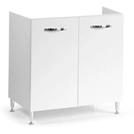 Sottolavello cucina componibile con ante 80 cm bianco (1/4)