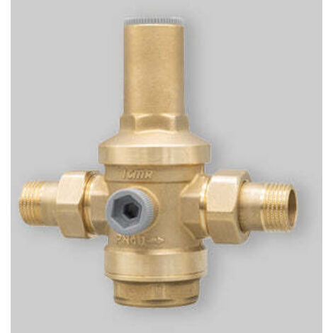 Riduttore di pressione a pistone pn25 con bocchettone maschio e attacco manometro modello 271 11/4" ICMA (1/2)