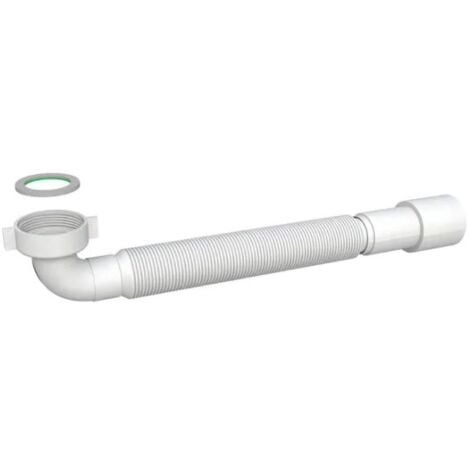 Sifone scarico curvo in polipropilene pp flessibile ed estensibile per lavabo/bidet e cucina 11/2" ø40-50 BONOMINI