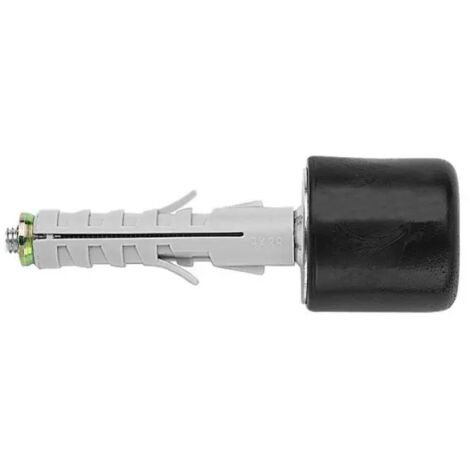 Tassello leggero in plastica con vite fermaporta in gomma ad espansione con boccola ed alette antirotazione Ø12x45 ELEMATIC