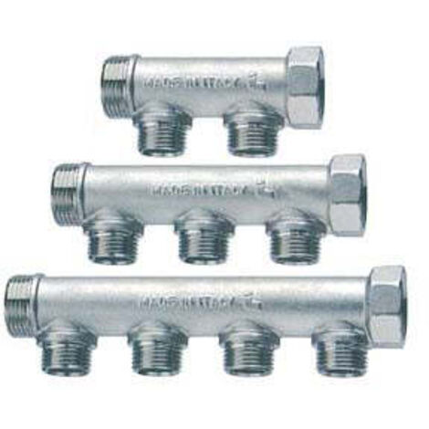 Collettore lineare in ottone per riscaldamento maschio femmina 3/4"x 1/2  2 vie ITAP