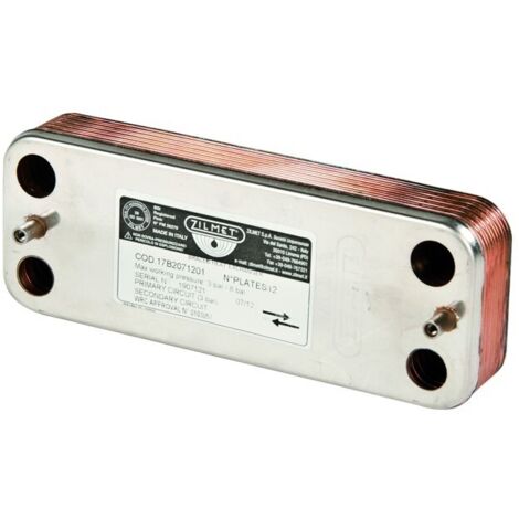 SCAMBIATORE SALDOBRASATO PER CALDAIA MURALE PIASTRE 12 ZILMET SPA