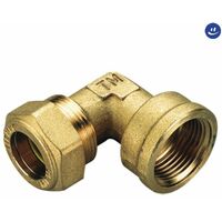 Raccordo curvo femmina per gas con tenuta o-ring per tubo rame modello 1350 1/2 ø14 TIEMME