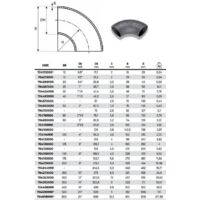 Curva dima 3D 90° da tubo senza saldatura ø1/2" x 21,3 in acciaio a saldare 704213000