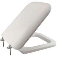 SEDILE WC IN TERMOINDURENTE "DOUBLE" BIANCO CERNIERE IN METALLO SANIPLAST
