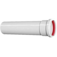 Tubo monoparete in allumino estruso bianco mt 1 ø80 PUCCI