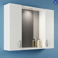 Kiamami Valentina Specchio bagno contenitore con 2 pensili laterali rovere  grigio : : Casa e cucina