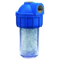 Filtro per acqua dosafos mignon con cristalli di polifosfato attacco superiore e laterale mignon attacco 1/2" - altezza contenitore 5" ATLAS FILTRI