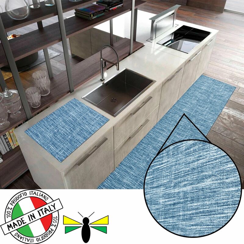 Tappeto passatoia Cucina Lavabile Evo - Antimacchia e Antiscivolo aderisce  Perfettamente E6G / 80