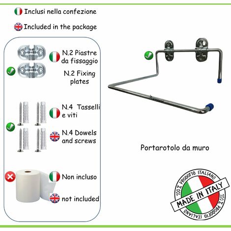 Portarotolo industriale a muro per rotoloni asciugatutto – falenashop