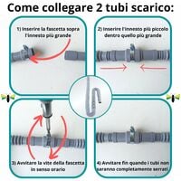 Tubo Scarico Lavatrice estensibile CM 60-200 – Tubo Scarico Lavastoviglie,  Tubo Carico Lavatrice CM 200