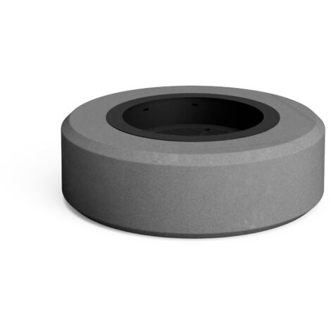 TUOZI - Foyer de Jardin GRAVITAS - 99 x 99 x 30 - Couleur Gris. Brasero de jardin extérieur en béton (1/4)