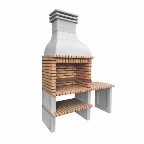 Barbecue charbon préfabriqué en béton 3915 – Modèle Paellero Ondara 85 – Dimensions 178 x 70 x 255 cm – Grille 84,5 x 55 cm – Movelar