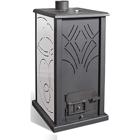 Joima – Poêle à granulés biomasse 10 kW – Sortie de fumée Ø 120 mm – Capacité réservoir 18 kg – Fonctionnement sans électricité – Couleur blanche - NOVA 10 KW