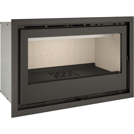 TJ - Cheminée à Bois encastrable avec Turbines Modèle FLAMA 80 de 7,4 kW