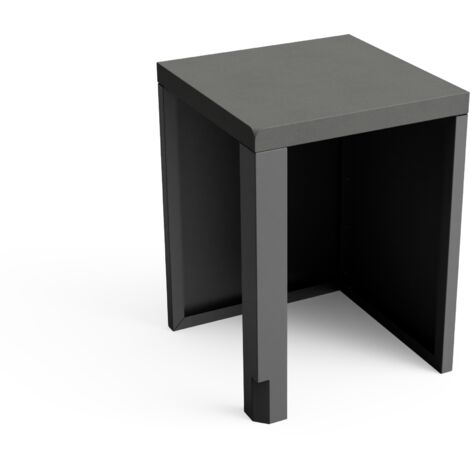 TUOZI - Module d’angle KITAWAY (forme carrée) pour Barbecue en Béton Préfabriqué (Noir - 63 x 63 x 63 cm) - Usage Extérieur