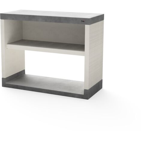 TUOZI - Module Stand PLAN/VENIT 2 pour Barbecue en Béton Préfabriqué (Blanc, Gris - 110 x 47 x 47 cm) - Usage Extérieur