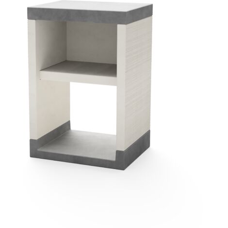 TUOZI - Module Stand PLAN/VENIT 0 pour Barbecue en Béton Préfabriqué (Blanc, Gris - 59 x 47 x 47 cm) - Usage Extérieur