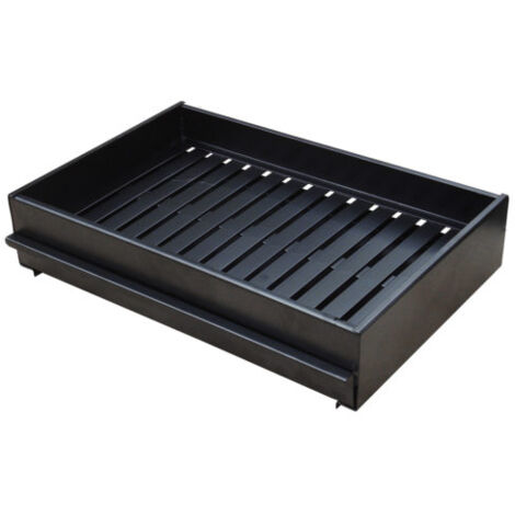 Support métallique avec tiroir ramasse-cendres pour barbecues – Acier 65x38x11 cm – Système amovible pour nettoyage facile – Compatible bois et charbon – Movelar