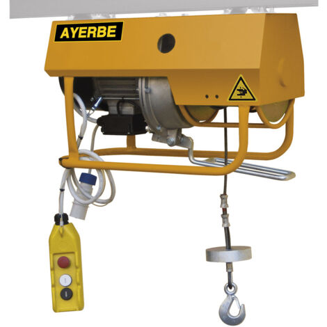AYERBE - 580285 - Treuil électrique EPX 500 kg, 25 m, vitesse 16 m/min, câble 7 mm
