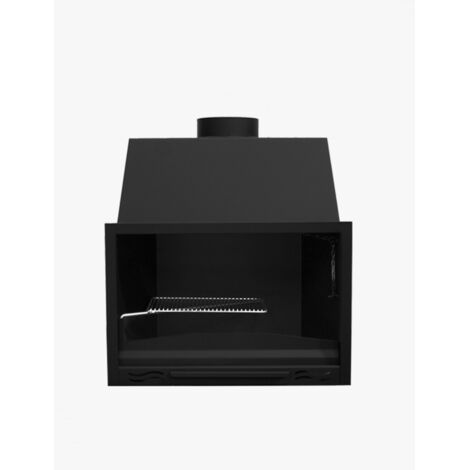 MF - Asador Frontal H-90-C à Bois avec Tiroir à Cendres et Grille Rotative pour Cuisson et Grillade