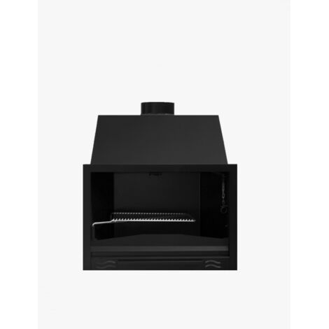 MF - Asador Frontal H-70-C à Bois avec Tiroir à Cendres et Grille Rotative pour Cuisson et Grillade