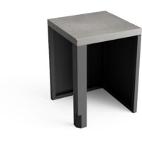 TUOZI - Module d’angle KITAWAY (forme carrée) pour Barbecue en Béton Préfabriqué (Gris - 63 x 63 x 63 cm) - Usage Extérieur