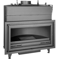 TJ - Chaudière à bois H110 de 38,5 kW pour chauffage central - Hydro-poêle à bois pour radiateurs à eau chaude