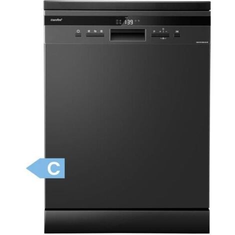 Lave-vaisselle pose libre CONTINENTAL EDISON CELV1047B - 10 couverts -  Largeur 44,8 cm - 47 dB - Noir