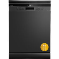 Comfee – Lave-vaisselle pose libre 60cm 12 couverts – Faible niveau sonore 49dB – Départ différé – Classe énergétique D – Noir
