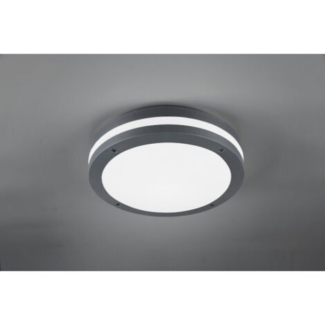 Plafonnier led avec detecteur 11w 1180lm 3000k 30cm anthracite - trio - piave (1/7)