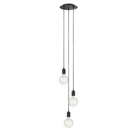 Markslojd SKY - Plafonnier suspendu à 3 ampoules, noir, E27 (1/2)