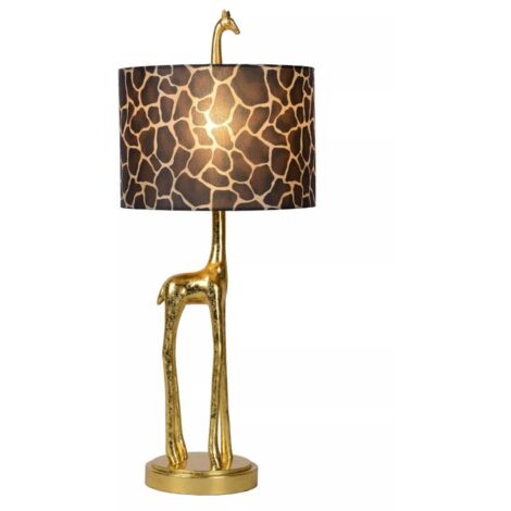 Lampe à poser LED Miss Tall 60,5 cm – Abat-jour 25 cm – 1x60W – Interrupteur On/Off – Design ludique inspiré des girafes – Lucide