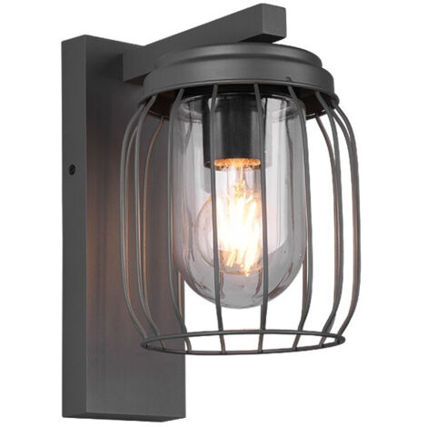 Applique tuela lanterne rete metallica anthracite ip44 trio lighting (1/5)