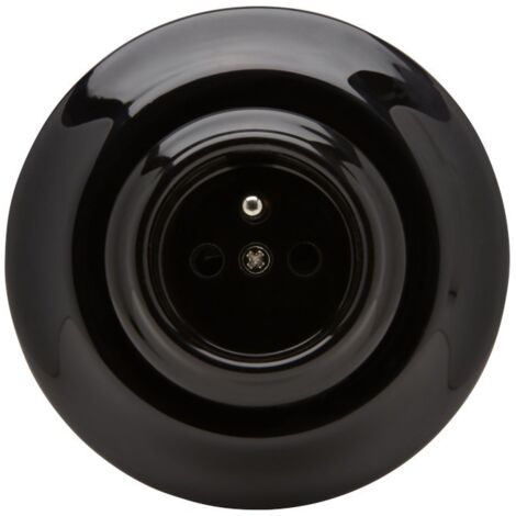 Girard Sudron – Prise de courant rétro porcelaine noire – 2 pôles – 16A – Indice de protection IP20 – Pour installation intérieure