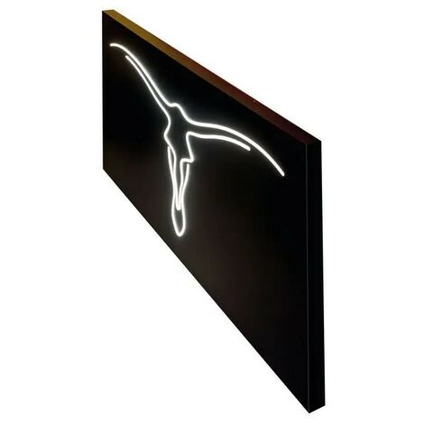 Déco, Tableau led Tazos animal avec corne - Mantra Noir en Wood, MANTRA (1/2)