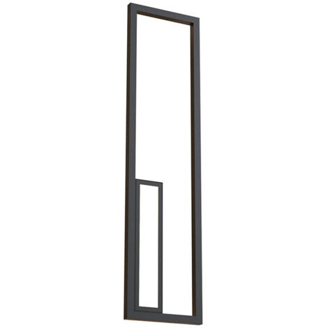 Inspired Mantra Boutique Applique Rectangle, Dimmable, LED 40W, 3000K, 2250lm, Noir, 3 ans de Garantie (1/5)