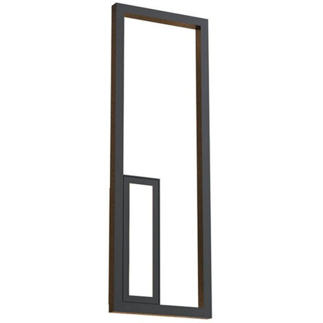 Inspired Mantra Boutique Applique Rectangle, Dimmable, LED 21W, 3000K, 1130lm, Noir, 3 ans de Garantie (1/5)