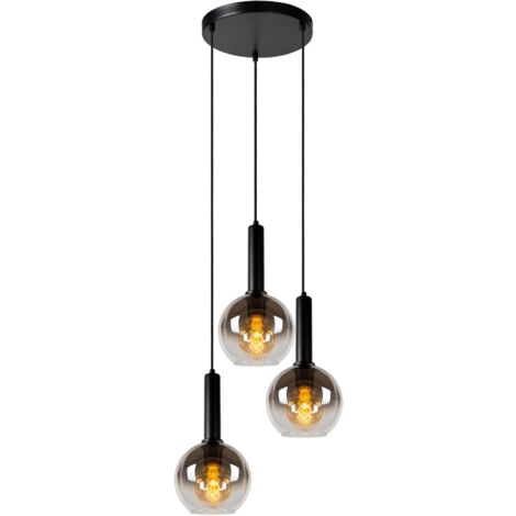 Lucide MARIUS Suspension Diam. 48,5 cm 3xE27 Noir