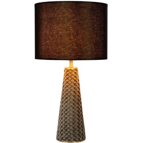 Lucide EXTRAVAGANZA VELVET Lampe de table Diam. 25 cm 1xE27 Noir