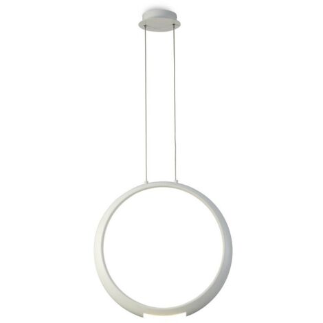 Inspired Mantra - Ring - Plafonnier suspendu 50cm rond, 23W LED, 3000K, 1600lm, blanc, garantie 5 ans (1/5)