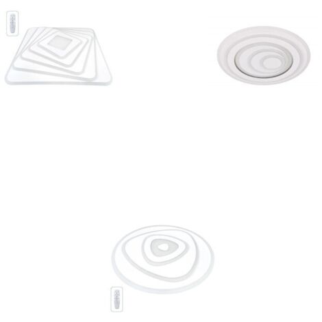 Plafonnier LED Carré 120W - CCT 3000-6000K - 500mm de Diamètre - Télécommande (1/5)
