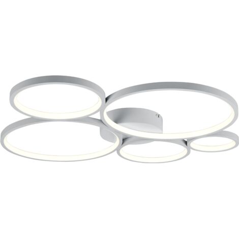 Plafonnier led 49w 3000k blanc mat 5 anneaux dimmable - trio - rondo 37578589 37578589 37578589 37578589 37578589 37578589 37578589 37578589 37578589 37578589 (1/5)