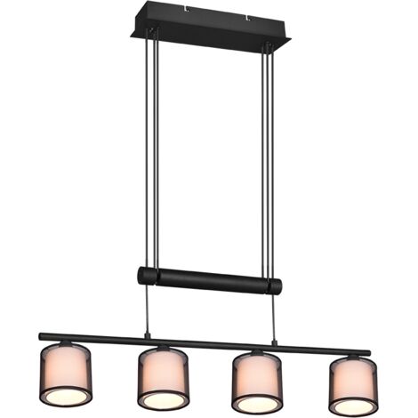 Suspension led 4xe14 28w organza fume noir mat - trio - burton 60768000 60768000 60768000 60768000 60768000 60768000 60768000 60768000 60768000 (1/5)