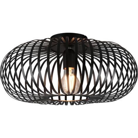 Plafonnier noir Johann Ø40cm - 606900132 (1/5)