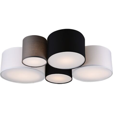 Plafonnier tissu multicolore 5xe27 max42w - trio - hotel (1/3)