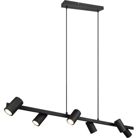 Suspension 6xgu10 max 35w metal noir mat - trio - marley (1/5)
